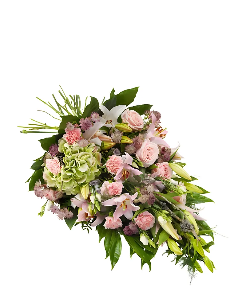 Gemixt roze rouwboeket