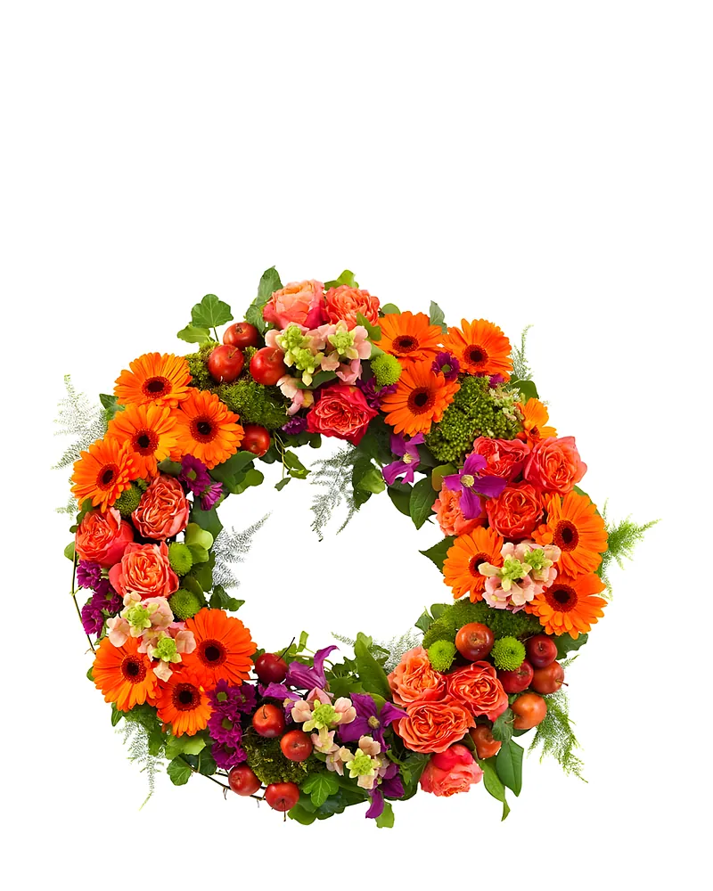Oranje en paarse Rouwkrans
