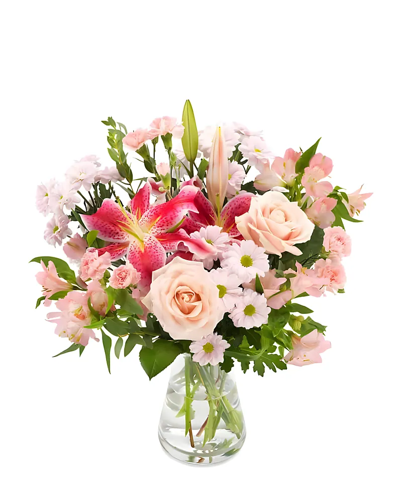 Roze verrassingsboeket