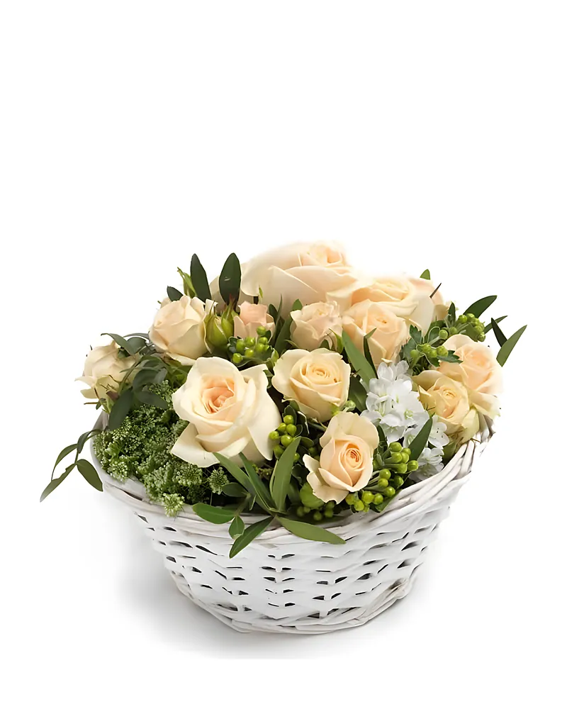 Abrikooskleurig bloemstuk
