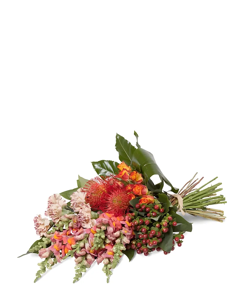 Rouwboeket oranje