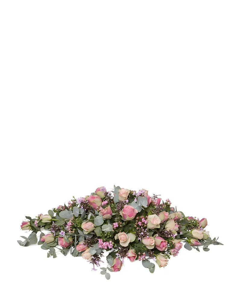 Rouwstuk ovaal roze